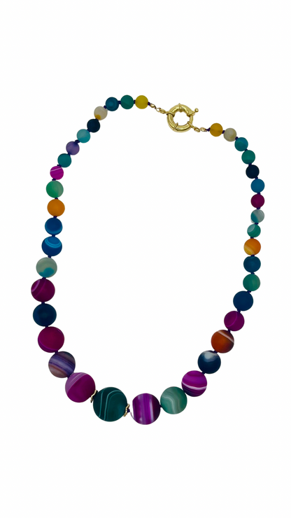 Michelle Rainbow Agate Necklace
