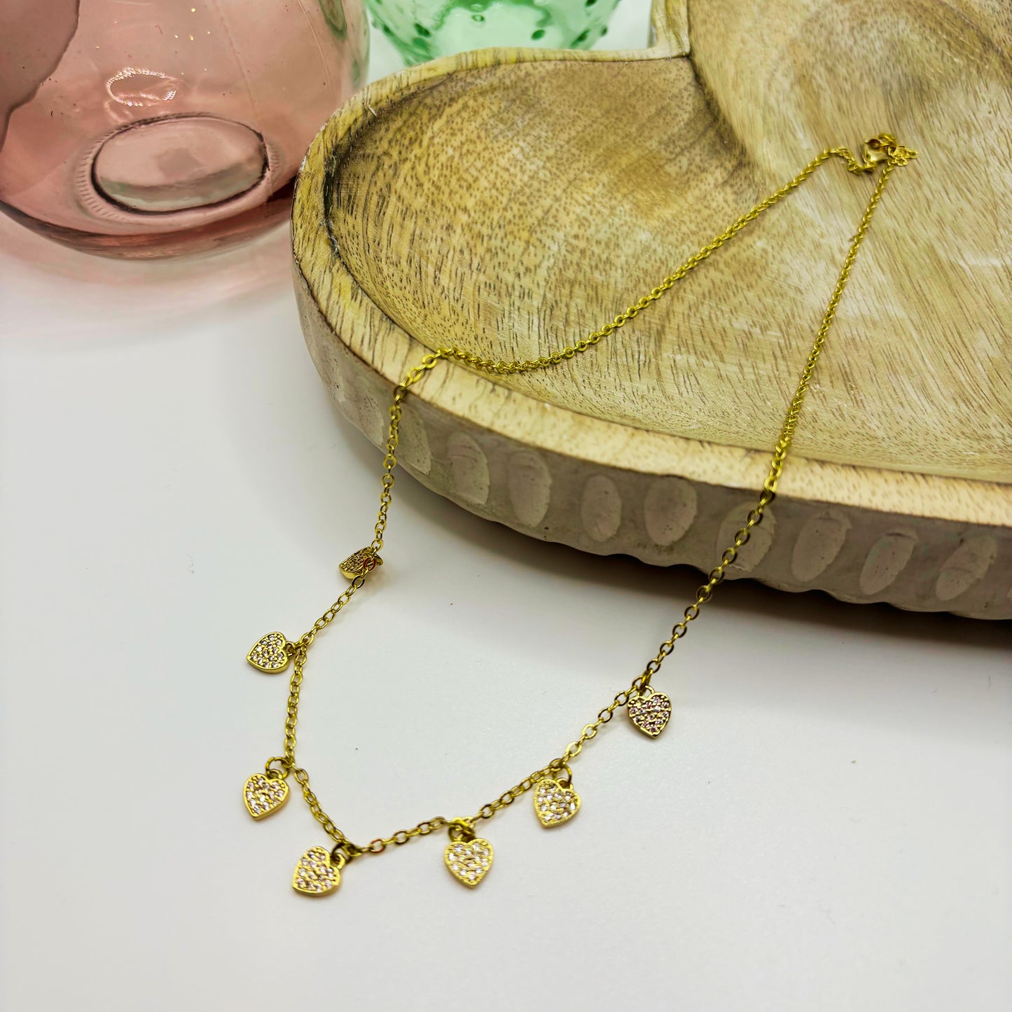 Hearts Charm Necklace