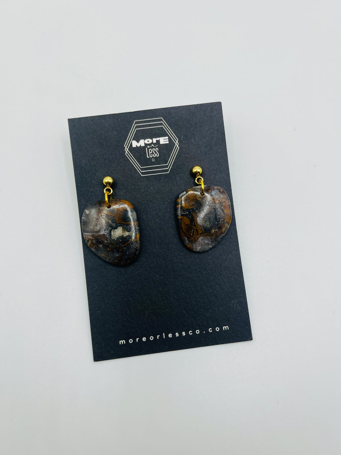 Natural Gemstone Oval Earrings