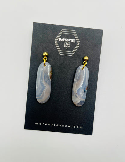 Blue Lace Agate Earrings
