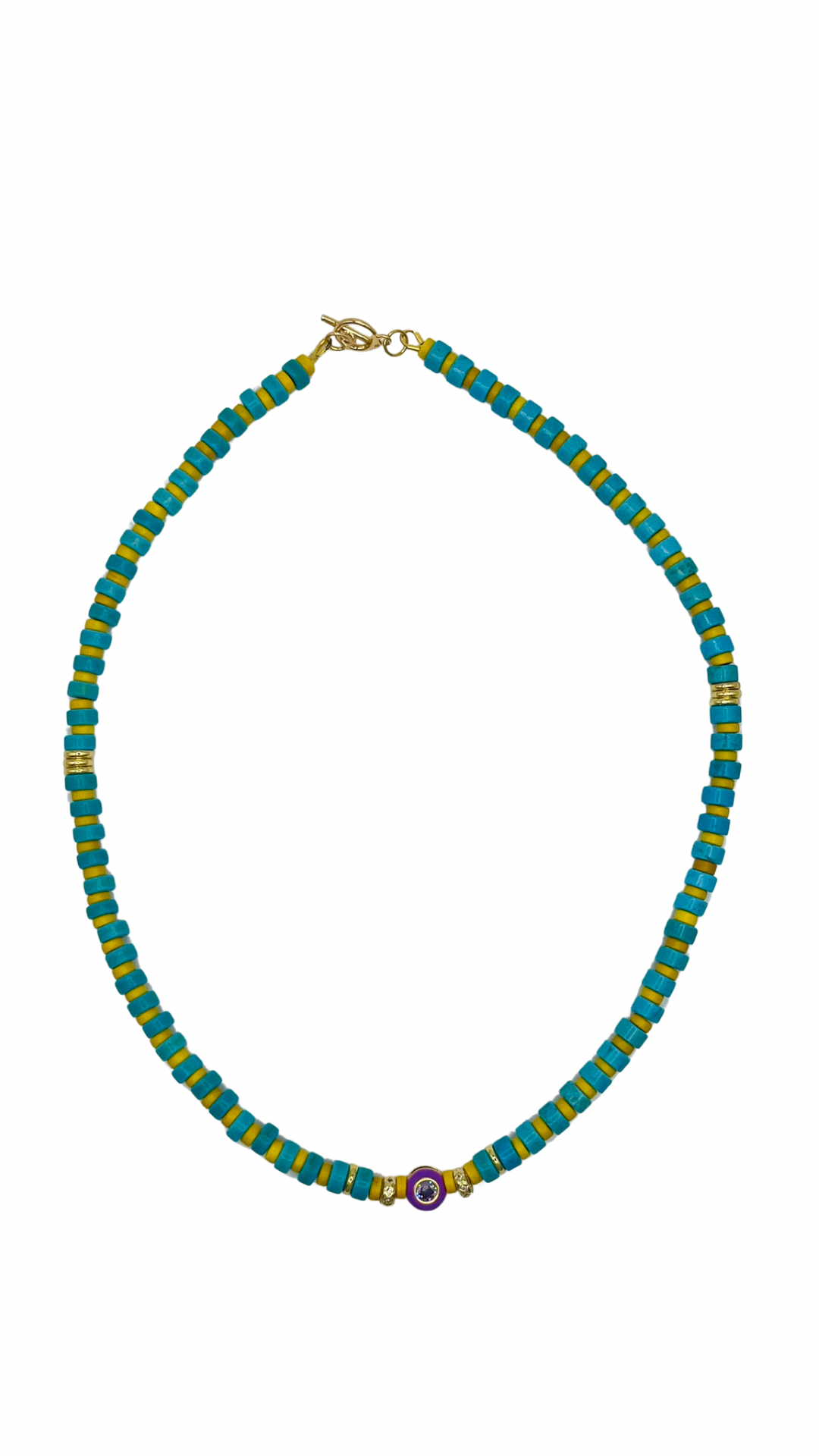 Turquoise with Yellow