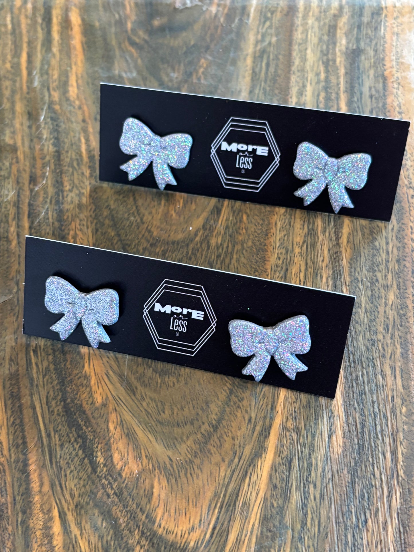 Lil Silver Bow Studs