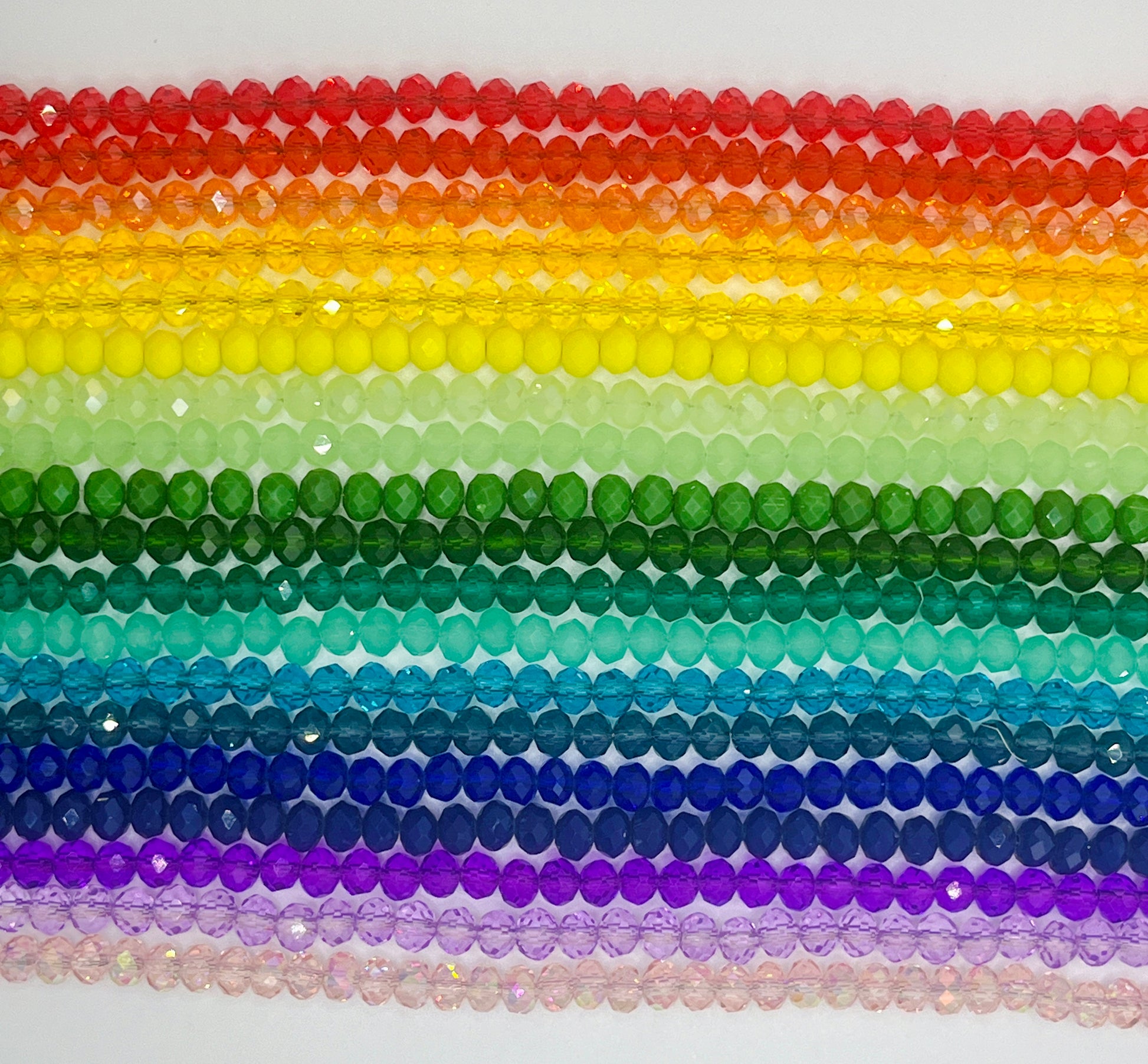 Rainbow Crystal Bead Strands