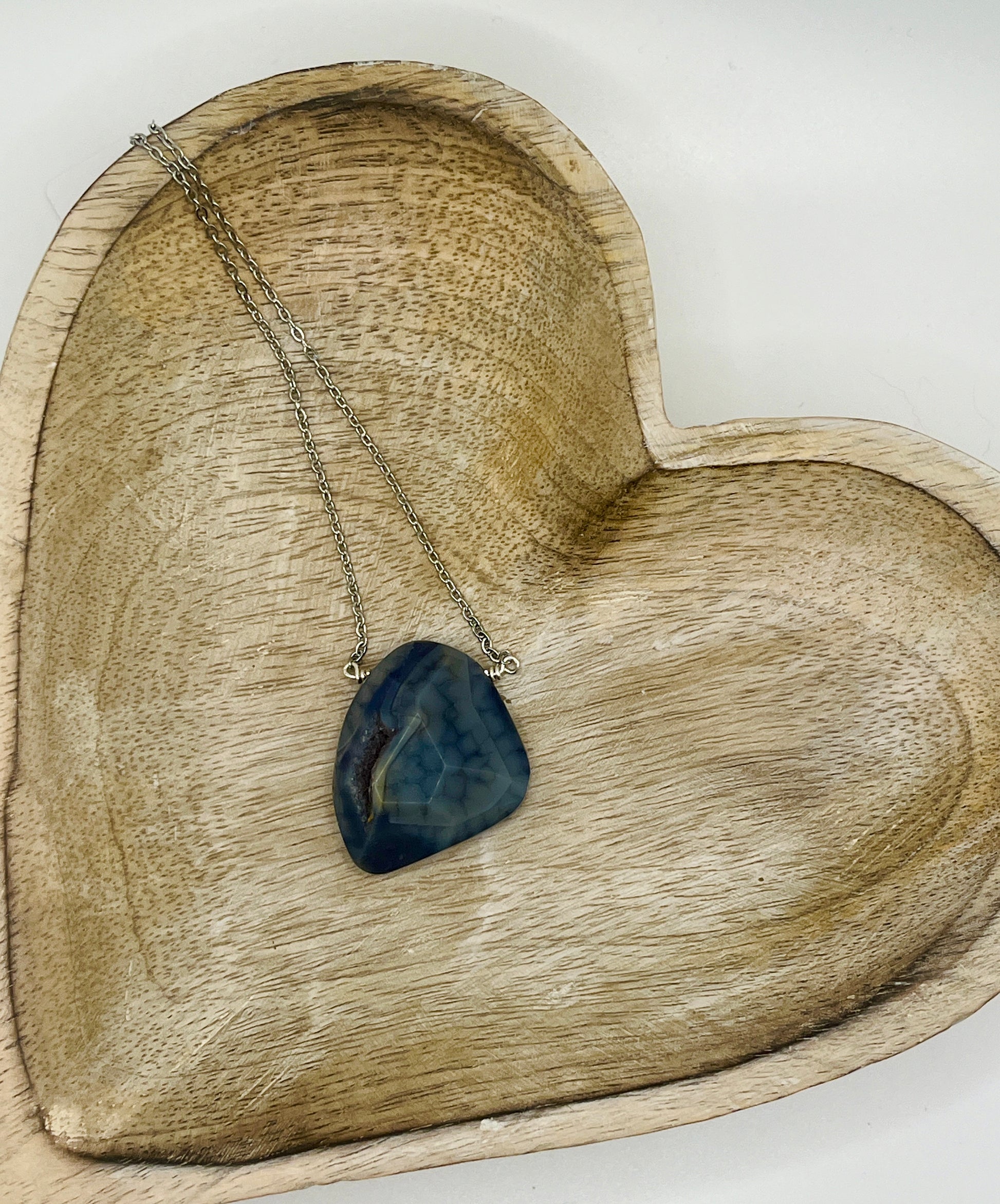 Deep Blue Druzy / Silver