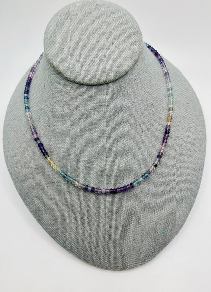 Flourite Rondelles and Silver