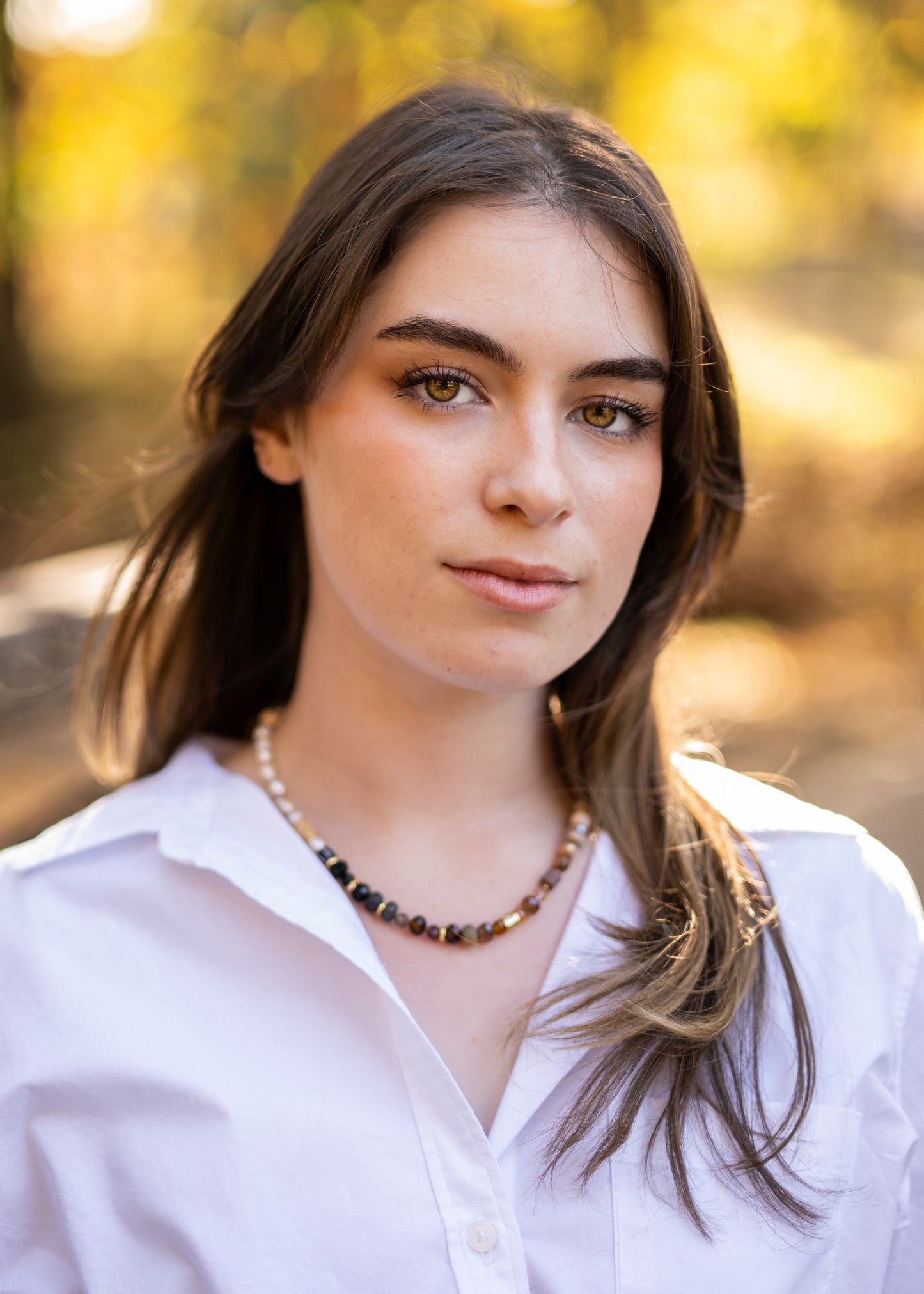 Neutral Rainbow Gemstone Necklace