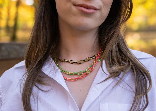 Enamel Chain Necklace